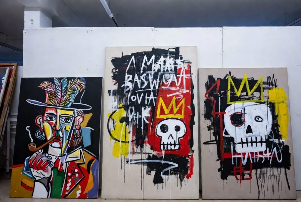 imagem ilustrativa das obras de Picasso e Basquiat 